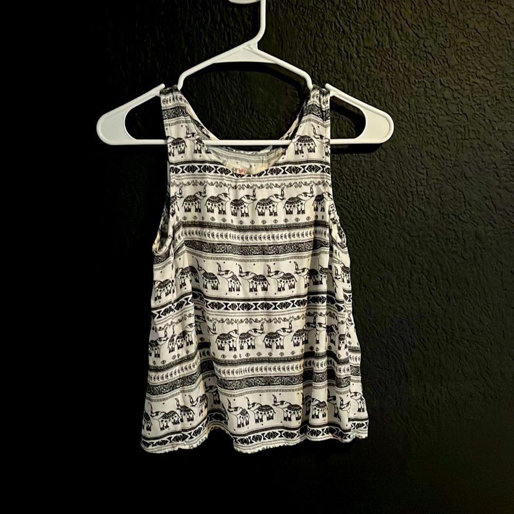 Cute H&M Coachella bohemian open back tank w/ Elephant print